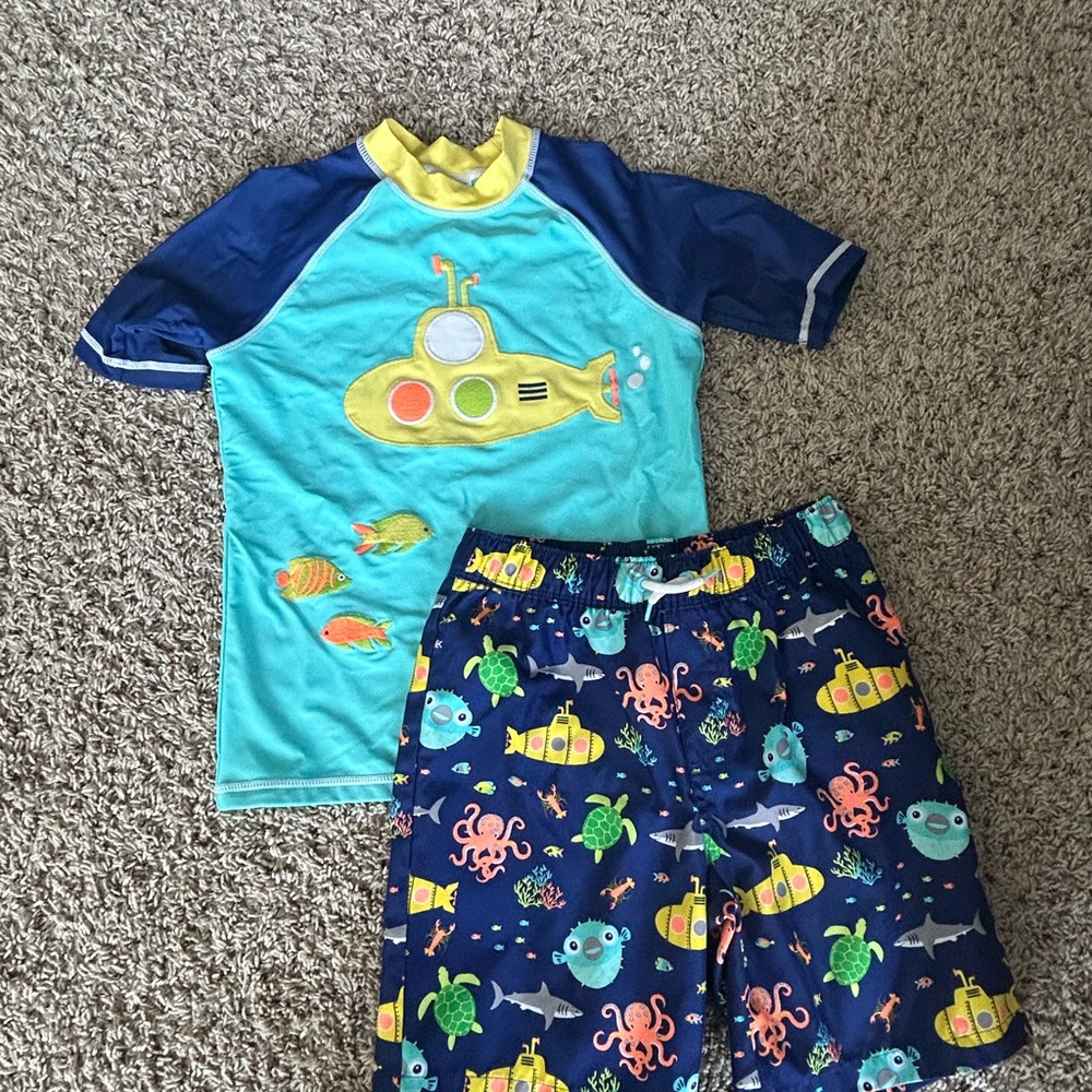 Gymboree Submarine Swim Set - Blue and Yellow